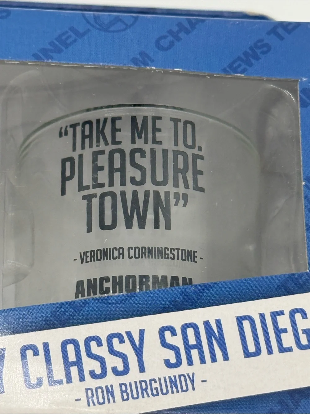 Anchorman Brick Tamland Quote Glass - Clear
